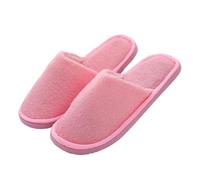 MdybF Pantoufles jetables pour hôtel - En coton doux - Pour femme - Pour hôtel et voyage - Pour chambre à coucher, rose, 37 EU