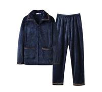 MdybF Pyjama d'hiver pour Hommes Automne Et Hiver en Pyjama Masculin Automas Et Hiver Épaissis en Molleton Chaud De La Maison Chaude-K108-1-Xxxl