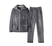 MdybF Pyjama d'hiver pour Hommes Automne Et Hiver en Pyjama Masculin Automas Et Hiver Épaissis en Molleton Chaud De La Maison Chaude-K110-2-Xxxl