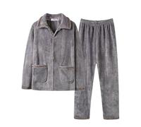 MdybF Pyjama d'hiver pour Hommes Automne Et Hiver en Pyjama Masculin Automas Et Hiver Épaissis en Molleton Chaud De La Maison Chaude-107-3-Xxl