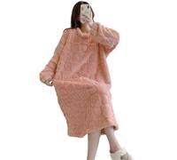 MdybF Pyjama Femme Habiller pour Le Gras 5XL pour Femme De Nuit d'hiver Velours Coral-8209 P-XL (55-60 Kg)