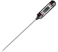 MDybf Thermomètre Alimentaire Super Longue Sondeur Lire instantané Thermomètre de Cuisson numérique (Noir)