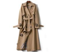 MdybF Trench Coat Femme Trench Trench-Coat Trench Coather pour Femmes Mi-Longueur Grande Taille 4XL Manteau Moteur Fashion Trench Trench Coats Vestimentaires-kaki-2xl