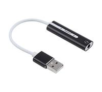 MDYH ALTC AYKK Aluminium USB de Jack Externe de Shell Carte Son 7.1 Voix Magique HiFi Adaptateur Canal Libre sur Le Disque for Ordinateur de Bureau, des Haut-parleurs, Casque (Noir) (Color : Black)