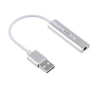 MDYH ALTC AYKK Aluminium USB de Jack Externe de Shell Carte Son 7.1 Voix Magique HiFi Adaptateur Canal Libre sur Le Disque for Ordinateur de Bureau, des Haut-parleurs, Casque (Noir) (Color : Silver)