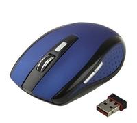 MDYHMC DLT AYSMG Souris Optique 6D sans Fil 2,4 GHz 800~1600 DPI avec Mini-récepteur USB, Plug-and-Play, Distance de Travail jusqu'à 10 mètres (Rouge) (Color : Blue)