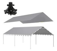 MDYTPT Auvent de rechange pour garage, tente supérieure, abri de voiture, cadre de garage portable, bâtiments de jardin non inclus, 3 x 6 m
