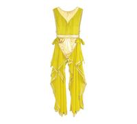 MDYTPT Robe de danse d'éloge pour femme Patchwork Lyrique Performance sur scène Jaune M