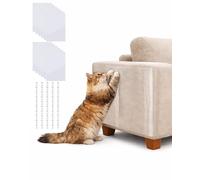 mdzysj - Lot de 12 protections de meubles anti-griffures de chat - Protection transparente contre les griffes de chat - Protection de canapé contre les griffures des chats (12 pièces + 50 broches)