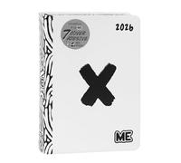 ME Agenda journalier 16 mois moyen 2025-2026 Agenda classique édition avec couverture souple avec motif en relief et 512 pages, idéal pour les collèges, 12 x 16,5 cm, blanc