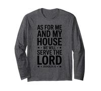 Me and My House Will Serve The Lord - Verset biblique chrétien Manche Longue