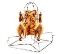 Me Grille à rôtir pour poulet - Support pliable et répartissant | Rôtissoire verticale en acier inoxydable pour pique-nique, jardin, jardin, camping, plage