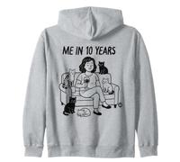 Me in 10 Years Cat Mom Sweat à Capuche