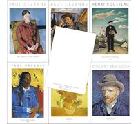 Me Loovely Lot de 20 lettres postimpressionnistes avec impressions par Henri Rousseau Paul Cézanne Paul Gauguin et Vincent Van Gogh au verso (20 lettres sans enveloppes dans une boîte cadeau)