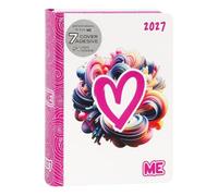 Me My Evolution Agenda journalier 2027 de 16 mois, pour garçons et filles, avec couverture souple et graphique en relief, 512 pages, idéal pour l'école secondaire et l'université, 12 x 16,5 cm