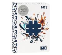 Me My Evolution Agenda journalier 2027 de 16 mois, pour garçons et filles, avec couverture souple et graphique en relief, 512 pages, idéal pour l'école secondaire et l'université, 12 x 16,5 cm