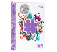 Me My Evolution Agenda journalier 2027 de 16 mois, pour garçons et filles, avec couverture souple et graphique en relief, 512 pages, idéal pour l'école secondaire et l'université, 12 x 16,5 cm