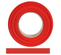 ME:NaMa Ruban biais 100 % coton - 10 m x 60 mm (plié) - Ruban en coton de qualité supérieure - Idéal pour la couture DIY - Fabriqué en Belgique sur un rouleau (rouge)