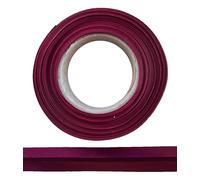 ME:NaMa Ruban biais en polyester (satin) - 10 m x 20 mm (plié) - Ruban de satin de qualité supérieure - Idéal pour la couture DIY - Fabriqué en Belgique sur un rouleau (bordeaux)
