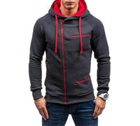 Me’s Sports Jacket Fashio Casual Me’s Hooded Jacket Classic All-Match Me’s Coat Outdoor Ruig Workout Me’s Hooded, C-Dark Grey, XXL
