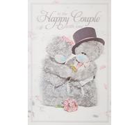 Me to You Bear ALM93020 Carte de mariage holographique 3D Motif couple heureux Blanc