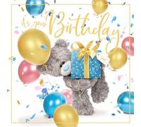 Me To You Bear Carte d'anniversaire holographique 3D avec inscription « It's Your Birthday