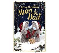 Me To You Bear Carte de Noël holographique 3D Mum & Dad