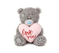 Me to You Bear Cœur rembourré Love You de 10,2 cm, Gris