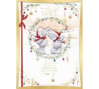 Me To You Carte de Noël de luxe pour ma merveilleuse épouse, ours en peluche Tatty Teddy dansant ensemble dans la neige 30,5 x 22,9 cm - Collection officielle
