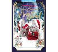Me to You Tatty Teddy Carte commémorative de Noël 3D pour maman et papa 15 x 22 cm - Collection officielle