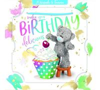 Me To You Tatty Teddy Carte d'anniversaire 3D Motif cerise et cupcake 15,2 x 15,2 cm Collection officielle