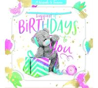 Me To You Tatty Teddy Carte d'anniversaire souvenir 3D de luxe « Happiest Of Birthday » 15,2 x 15,2 cm - Collection officielle