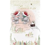 Me To You Tatty Teddy Carte de Noël de luxe faite à la main pour fils et belle-fille 15,2 x 22,9 cm - Collection officielle