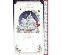 Me To You Tatty Teddy Carte de Noël de luxe faite à la main pour un mari adorable, ours en peluche Tatty Teddy échangeant des cadeaux 17,8 x 27,9 cm - Collection officielle