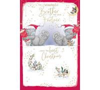 Me To You Tatty Teddy Carte de Noël Inscription To A Wonderful Brother And Your Partner 15,2 x 22,9 cm Collection officielle