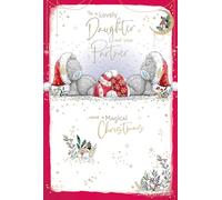 Me To You Tatty Teddy Carte de Noël Inscription To A Wonderful Daughter And Your Partner 15,2 x 22,9 cm - Collection officielle