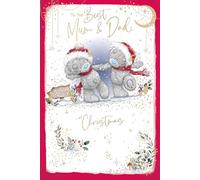 Me To You Tatty Teddy Carte de Noël Inscription To The Best Mum And Dad, Tatty Teddy In the Snow, 15,2 x 22,9 cm - Collection officielle