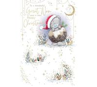 Me To You Tatty Teddy Carte de Noël pour grand-mère, Tatty Teddy Dressed As Christmas Pudding 12,7 x 20,3 cm - Collection officielle