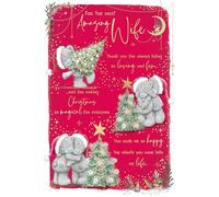 Me To You Tatty Teddy Carte de Noël pour la femme la plus étonnante, jolie carte avec insert en papier illustré 15,2 x 22,9 cm - Collection officielle