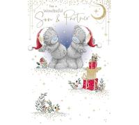 Me To You Tatty Teddy Carte de Noël pour un merveilleux fils et partenaire 15,2 x 22,9 cm - Collection officielle