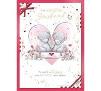 Me to You Tatty Teddy Carte de Saint-Valentin faite à la main Inscription To my Amazing Husband 30,5 x 22,9 cm - Collection officielle