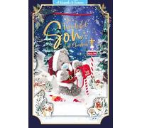 Me to You Tatty Teddy Carte souvenir de Noël 3D pour un merveilleux fils, Tatty Teddy avec courrier de Noël 15,2 x 23,9 cm - Collection officielle