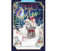 Me to You Tatty Teddy Carte souvenir de Noël 3D pour une sœur fantastique, Tatty Teddy avec cadeau 15,2 x 22,9 cm - Collection officielle
