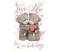 Me To You Tatty Teddy For The Love Of My Life Carte d'anniversaire 3D 15,2 x 22,9 cm - Collection officielle