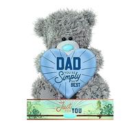 Me To You Tatty Teddy FP701018 Ours en Peluche Tenant Un cœur avec Inscription « Dad You're Simply The Best » - Collection Officielle
