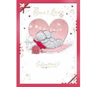 Me to You Tatty Teddy Grande carte de Saint-Valentin faite à la main Inscription To the One I Love Collection officielle 30,5 x 43,2 cm