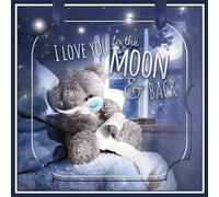 Me To You Tatty Teddy Love You To The Moon And Back Carte souvenir 3D de luxe Collection officielle 15,2 x 15,2 cm