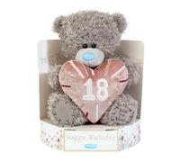 Me to You Tatty Teddy Ours en peluche pour 18e anniversaire sur socle de luxe Collection officielle Gris 15 cm