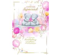 Me To You Tatty Teddy To Someone Special Bears Drinking Tea Carte d'anniversaire de luxe faite à la main en feuille d'or 15,2 x 22,9 cm - Collection officielle