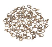ME TOO 50 Pcs Fermoirs Mousquetons Boucles Pour Bracelet Bijoux Métal Chaîne 12mmX7mm Bronze